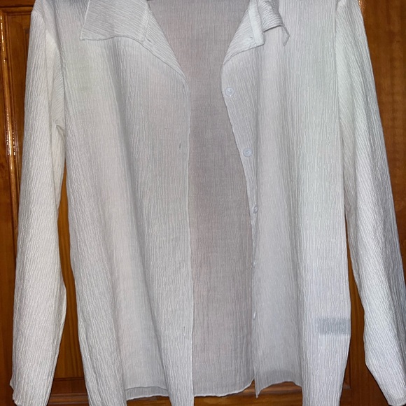 SHEIN- dazy solid drop shoulder button up shirt - Picture 4 of 6